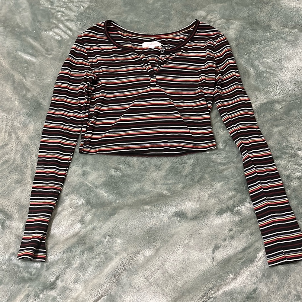 Stripped long sleeve button down.